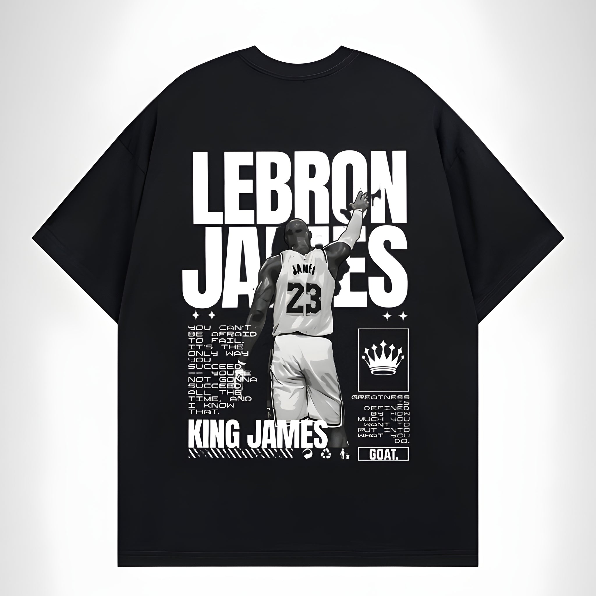 LEBRON JAMES  Oversized Black T-shirt
