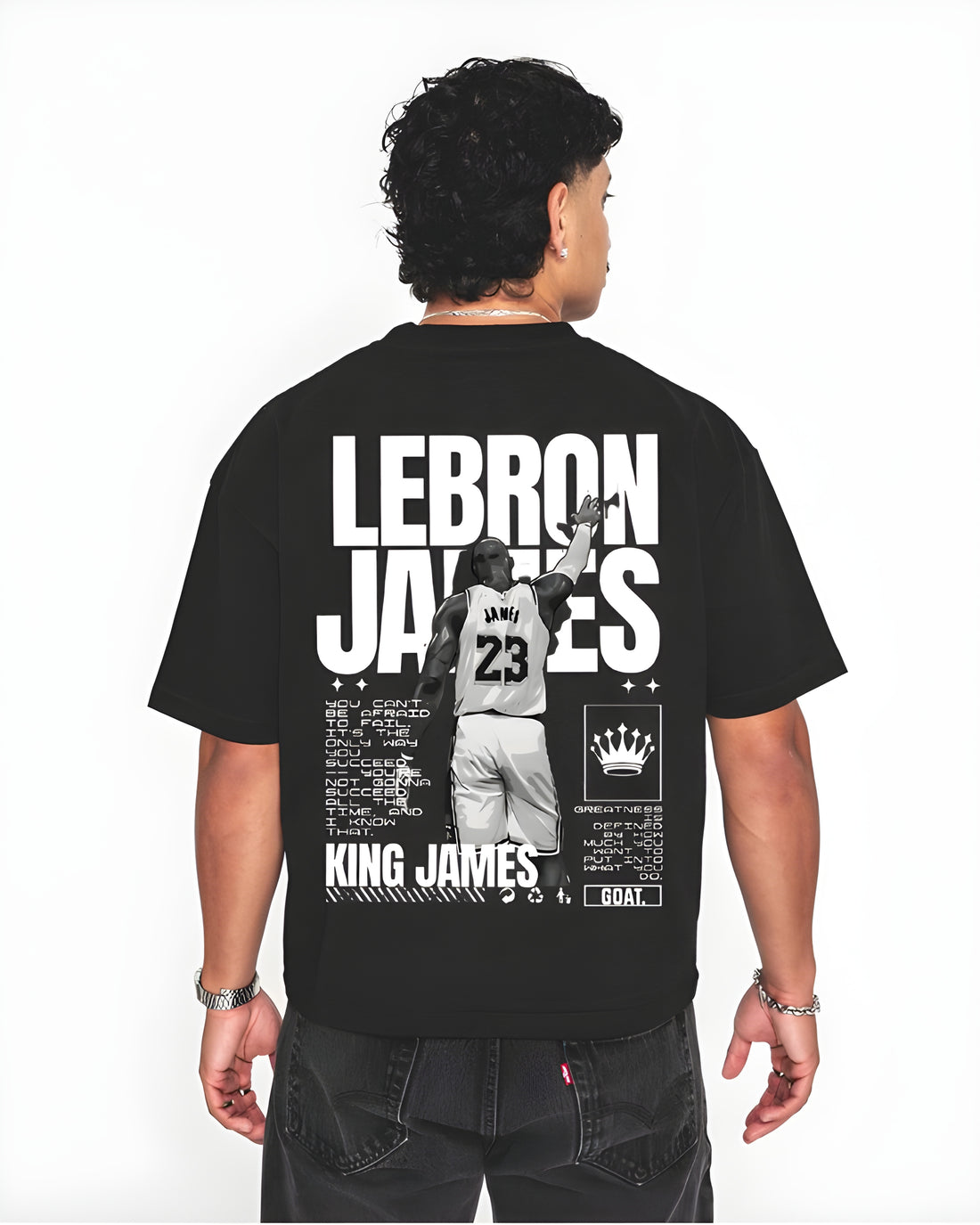 LEBRON JAMES  Oversized Black T-shirt