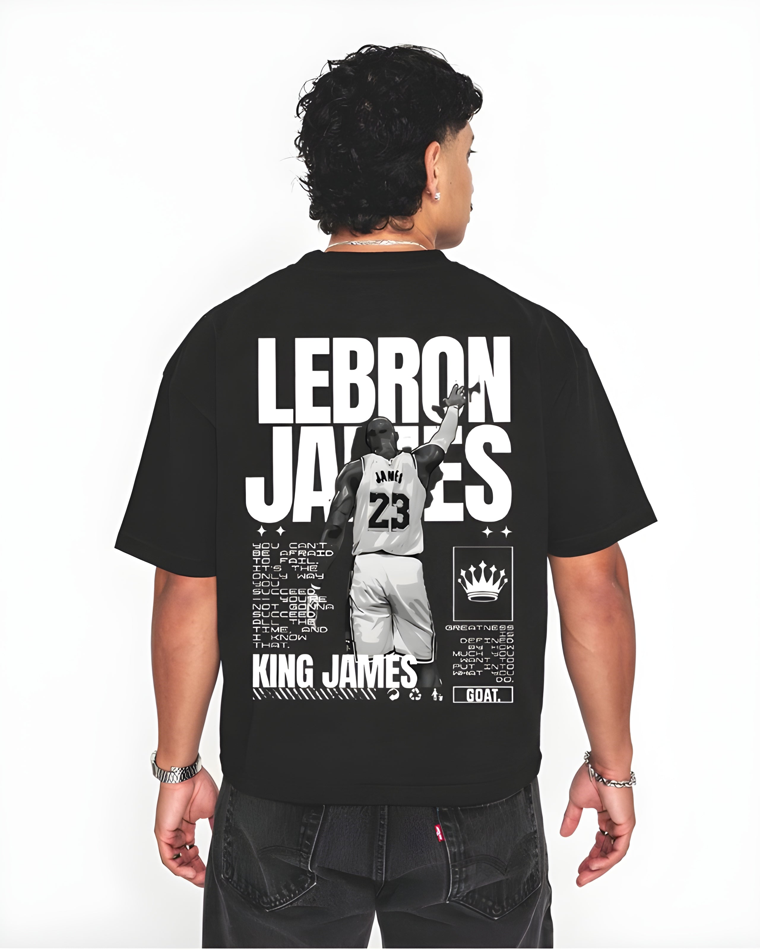 LEBRON JAMES  Oversized Black T-shirt